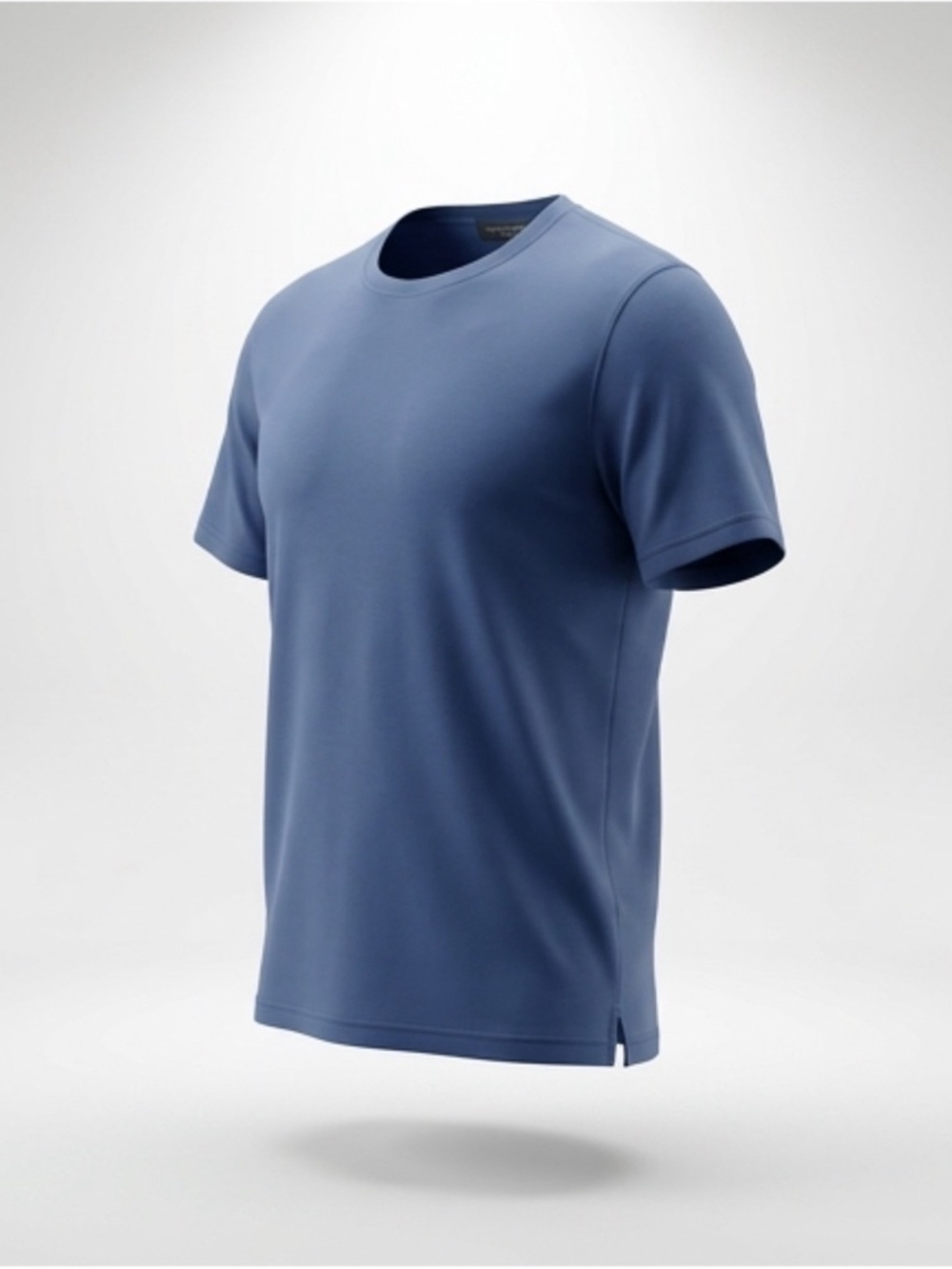 Robert Barakett Short-Sleeve Crew in Dusty Blue - Picture 2 of 3